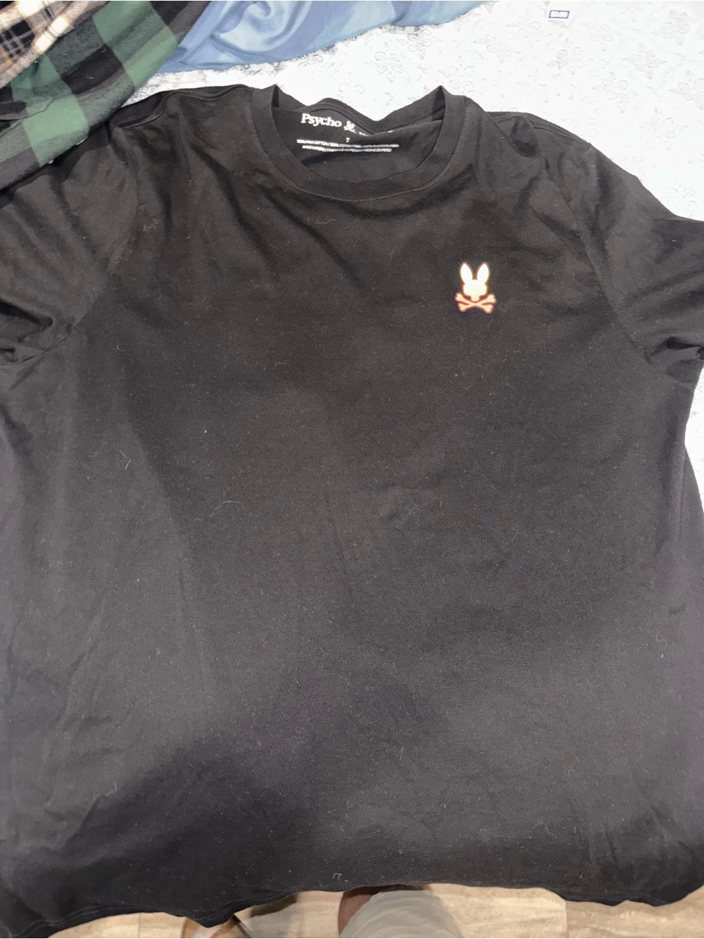 Psycho Bunny Black Tee with Orange Logo